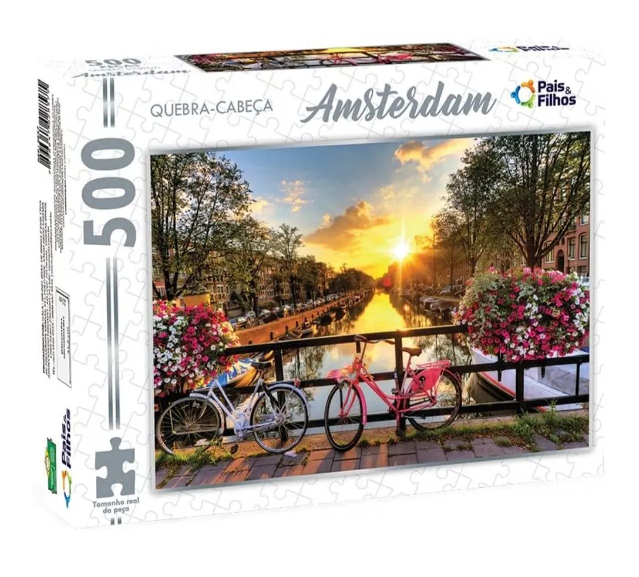 Quebra-Cabeça Amsterdam, 500 Peças - Foto 4