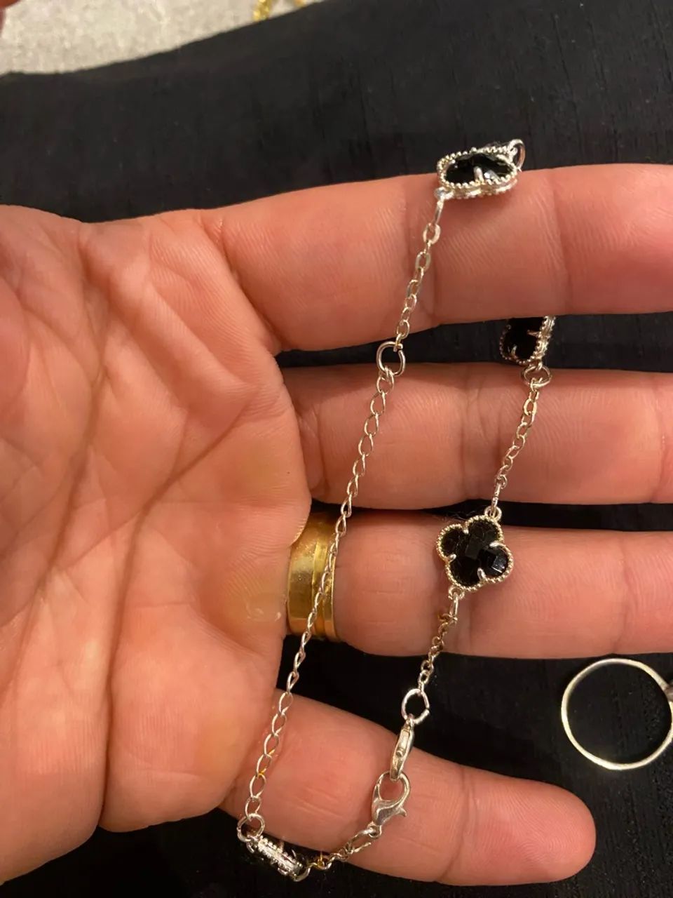 Anel e Pulseira Feminina de Prata - Foto 4
