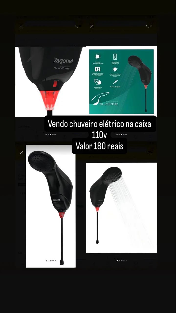 Vendo Chuveiro na caixa