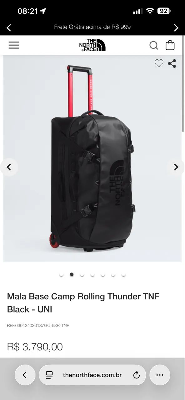 Mala THe North Face - Base Camp Rolling Thunder TNF Black - UNI