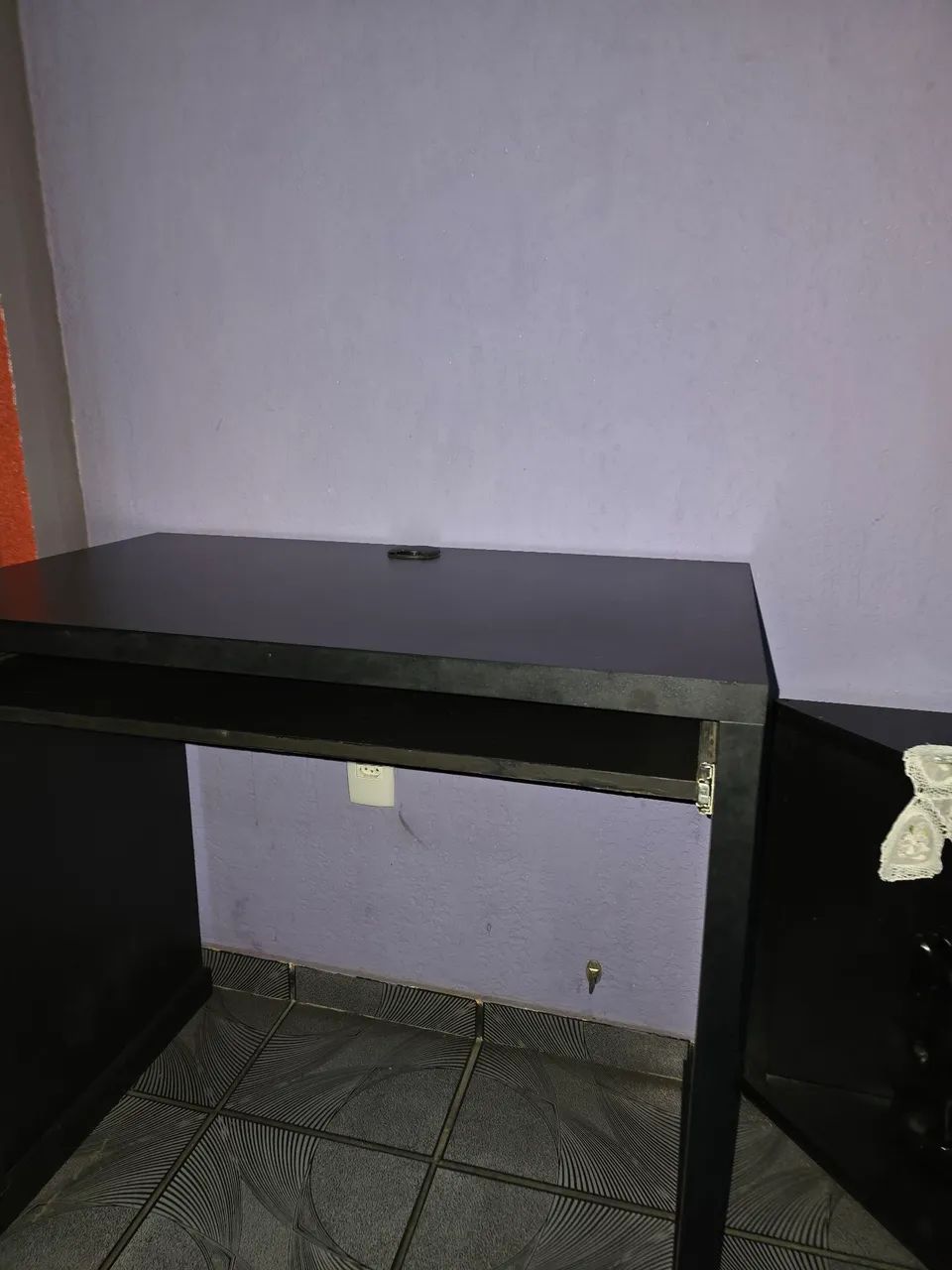 Mesa de escritório MDF Preta - Foto 4