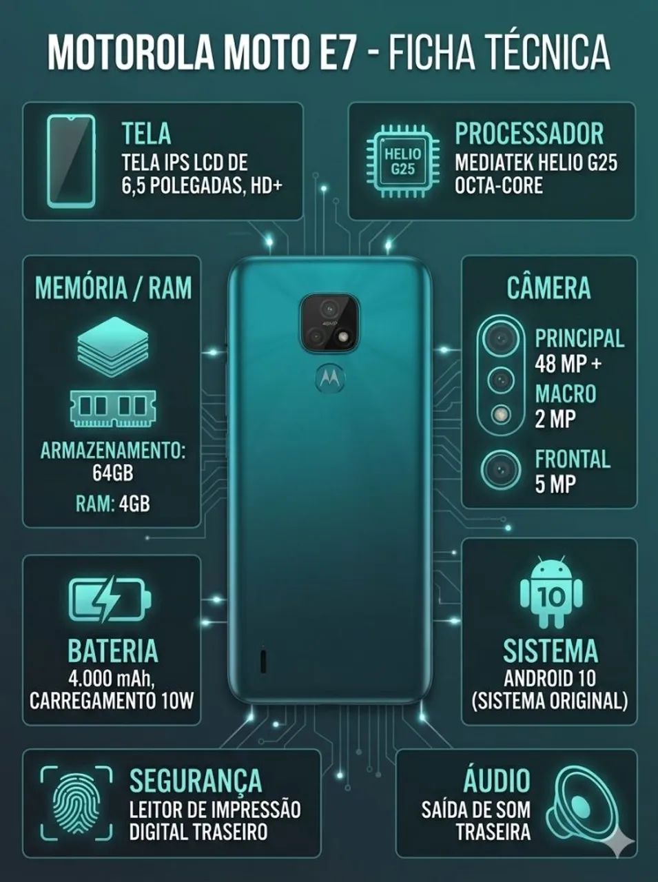 Smartphone Motorola Moto E7  - Foto 4