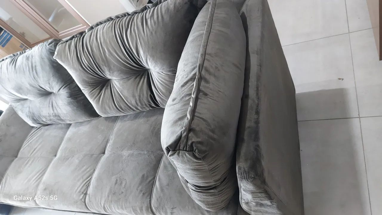 Sofa 2,12m largura veludo - Foto 3