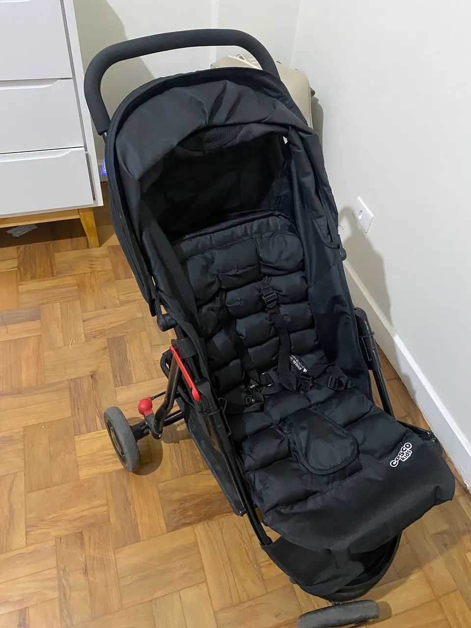 Carrinho de bebê com bebê conforto  - Foto 3