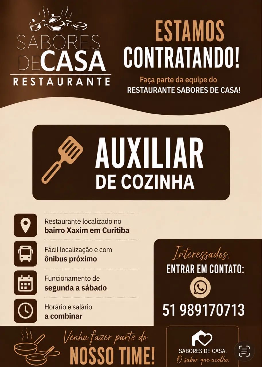 Auxiliar de cozinha
