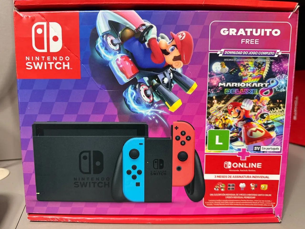 Nintendo Switch com 3 jogos - Consoles de Vídeo Game - Sidrolândia