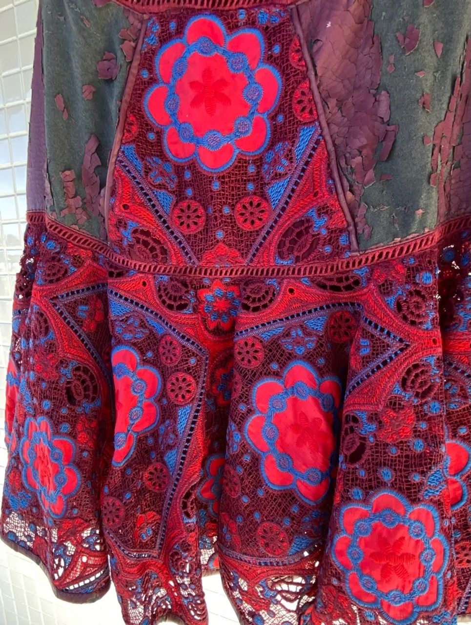 Vestido vinho festa (para reformar) - Foto 2