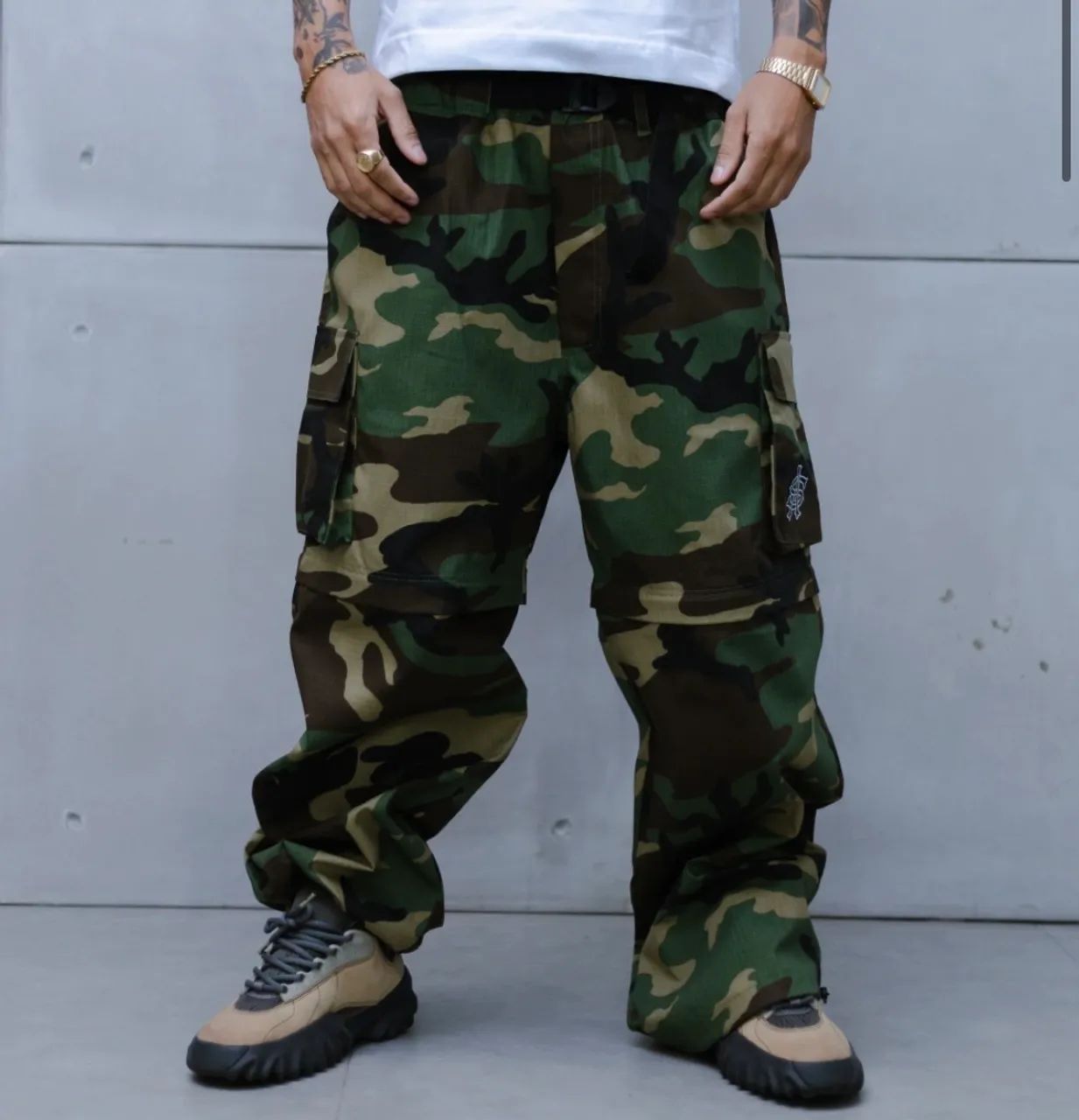 CALÇA CARGO CAMUFLADA 2 EM 1 (CALÇA E SHORTS) STREET APPAREL - Foto 2