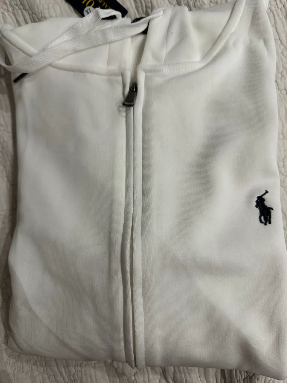 Moletom com zip ralph Lauren branco original (aceito ofertas)