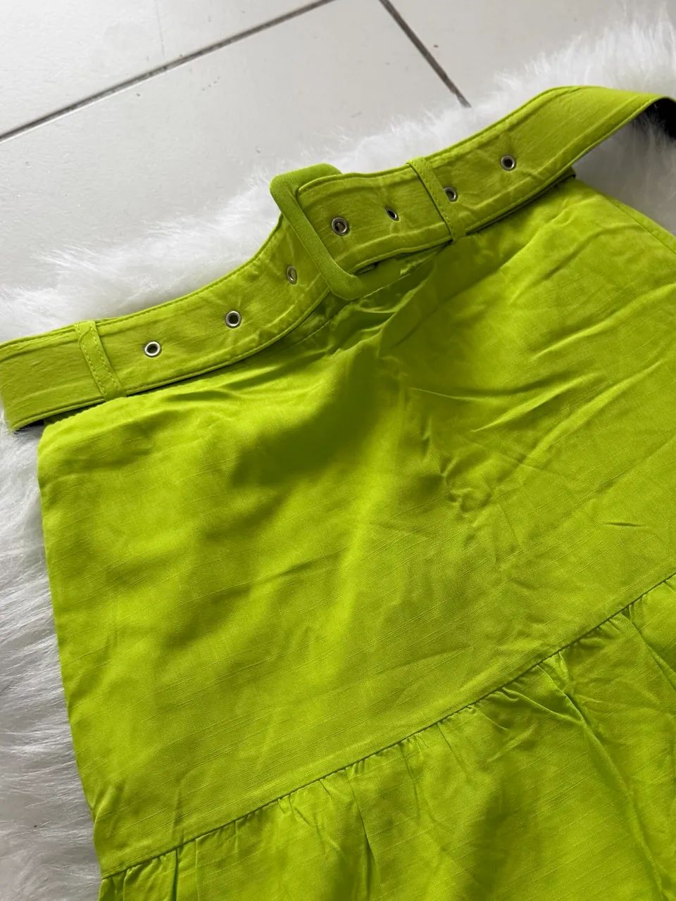 Saia longa com cinto verde TAM 40