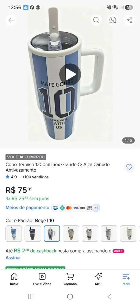 Copo térmico grande 1,2 L - Foto 4