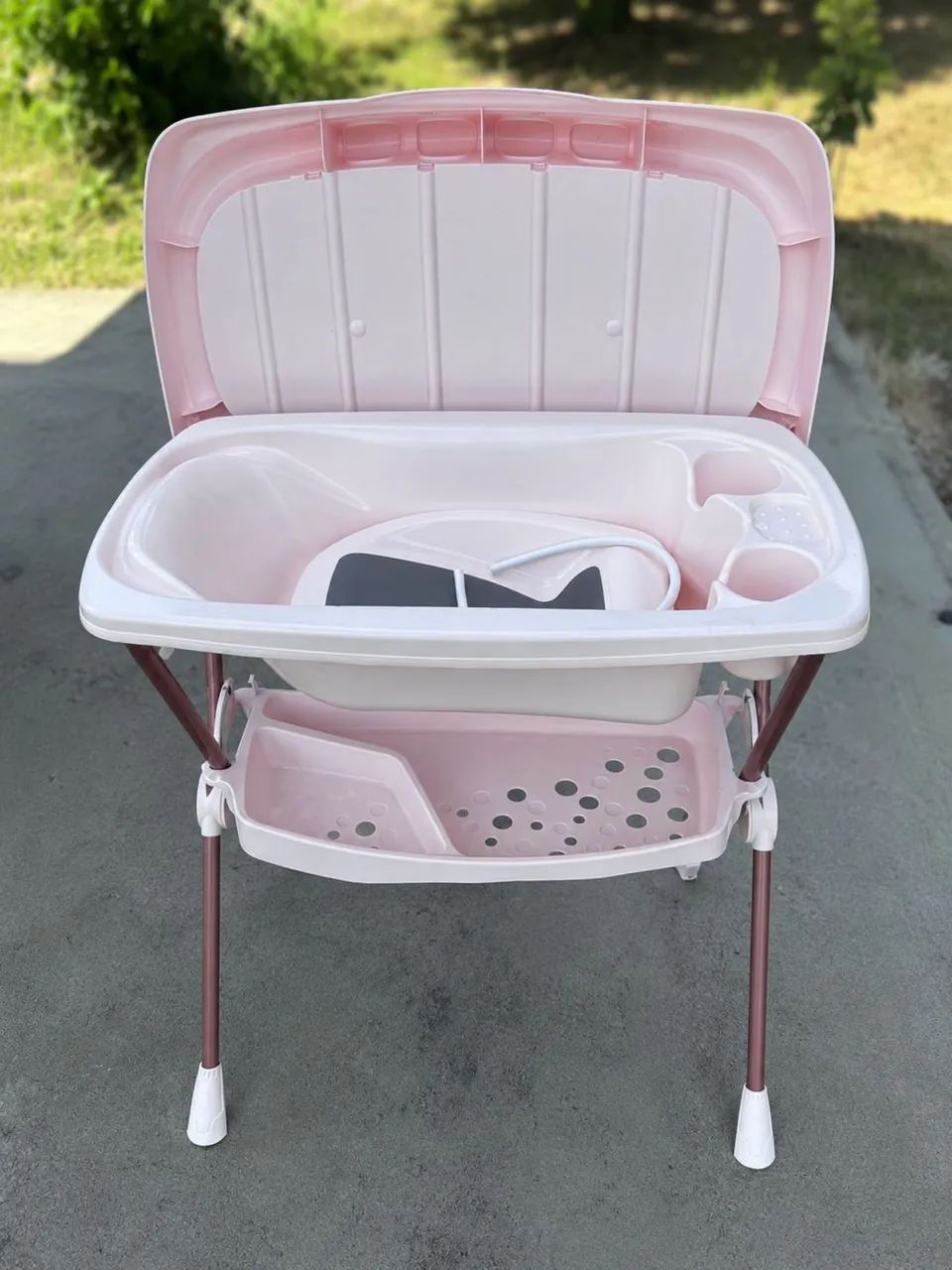 Banheira com Trocador Infantil Rosa - Foto 2