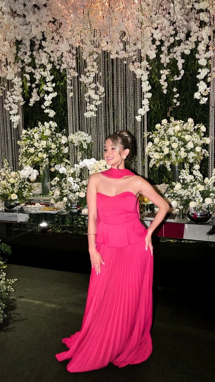 Vestido festa pink 