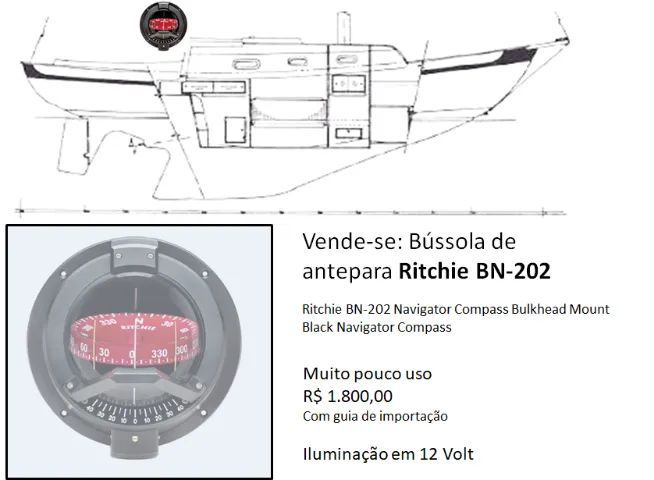 Bússola de antepara Ritchie BN-202 