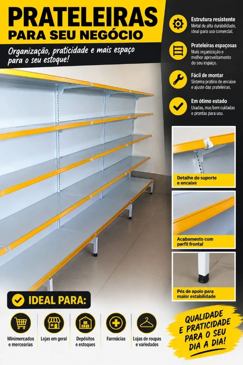Prateleiras para comércio. - Foto 2