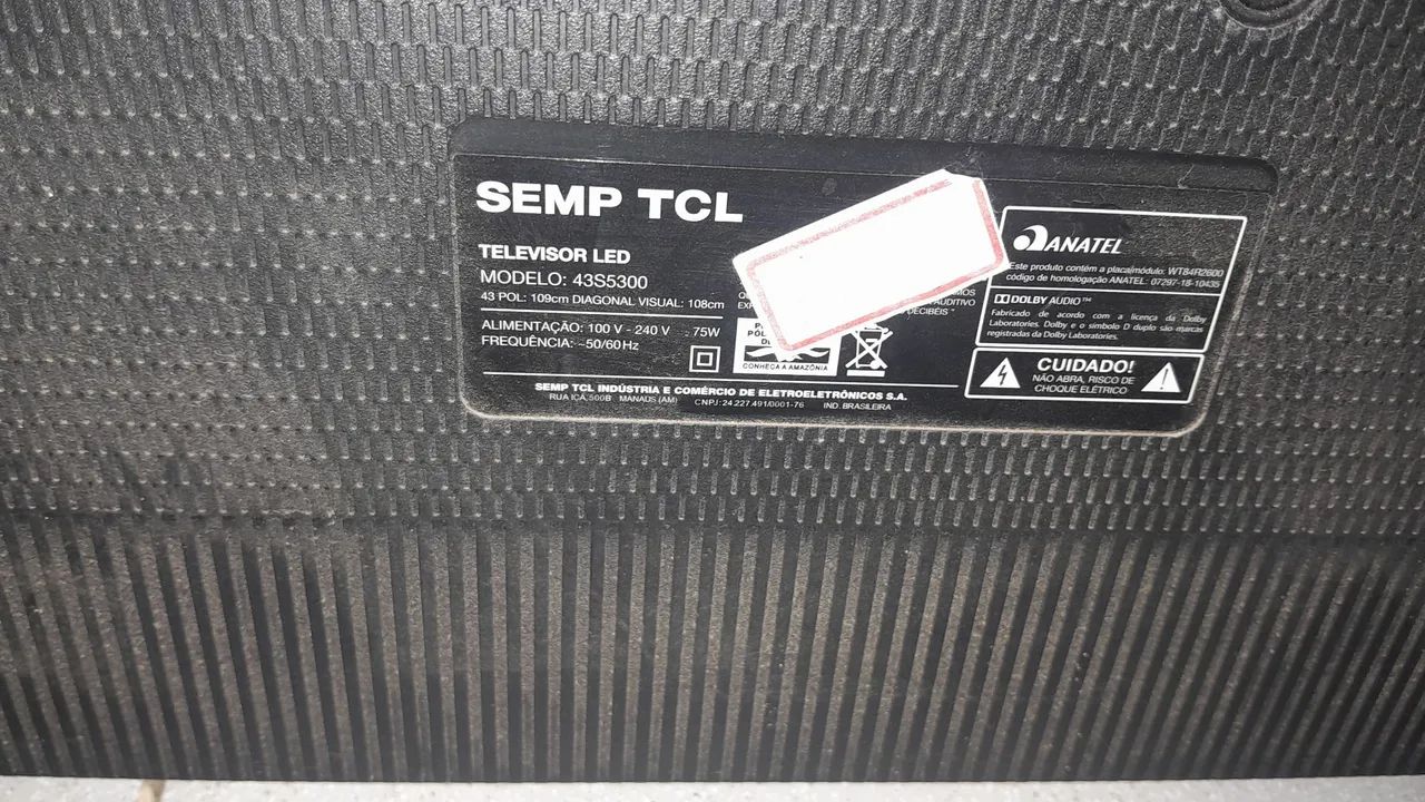 Tv tcl 43