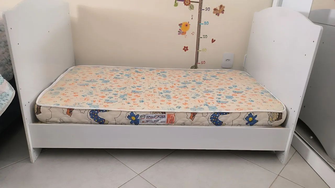 Berço/Cama Infantil 3 em 1 Branco