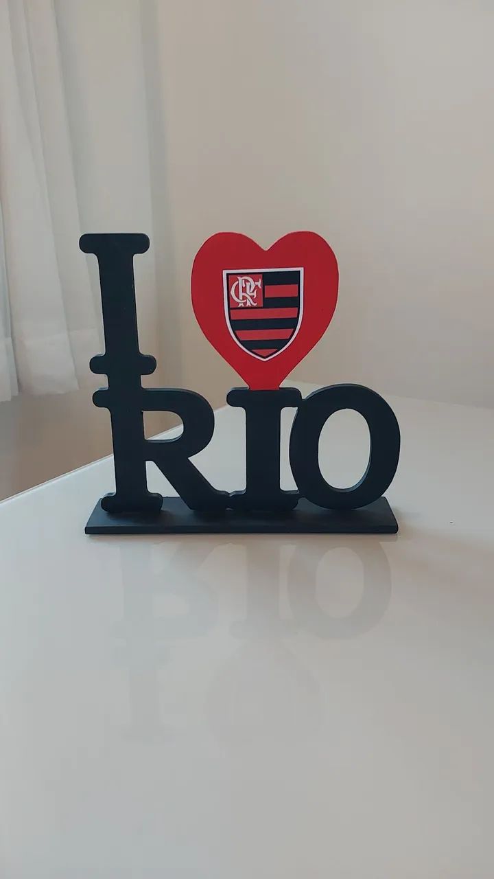 QUADRO DE PAREDE. PLACA I LOVE RIO. PORTA CHAVES - TEMÁTICA FLAMENGO  - Foto 6