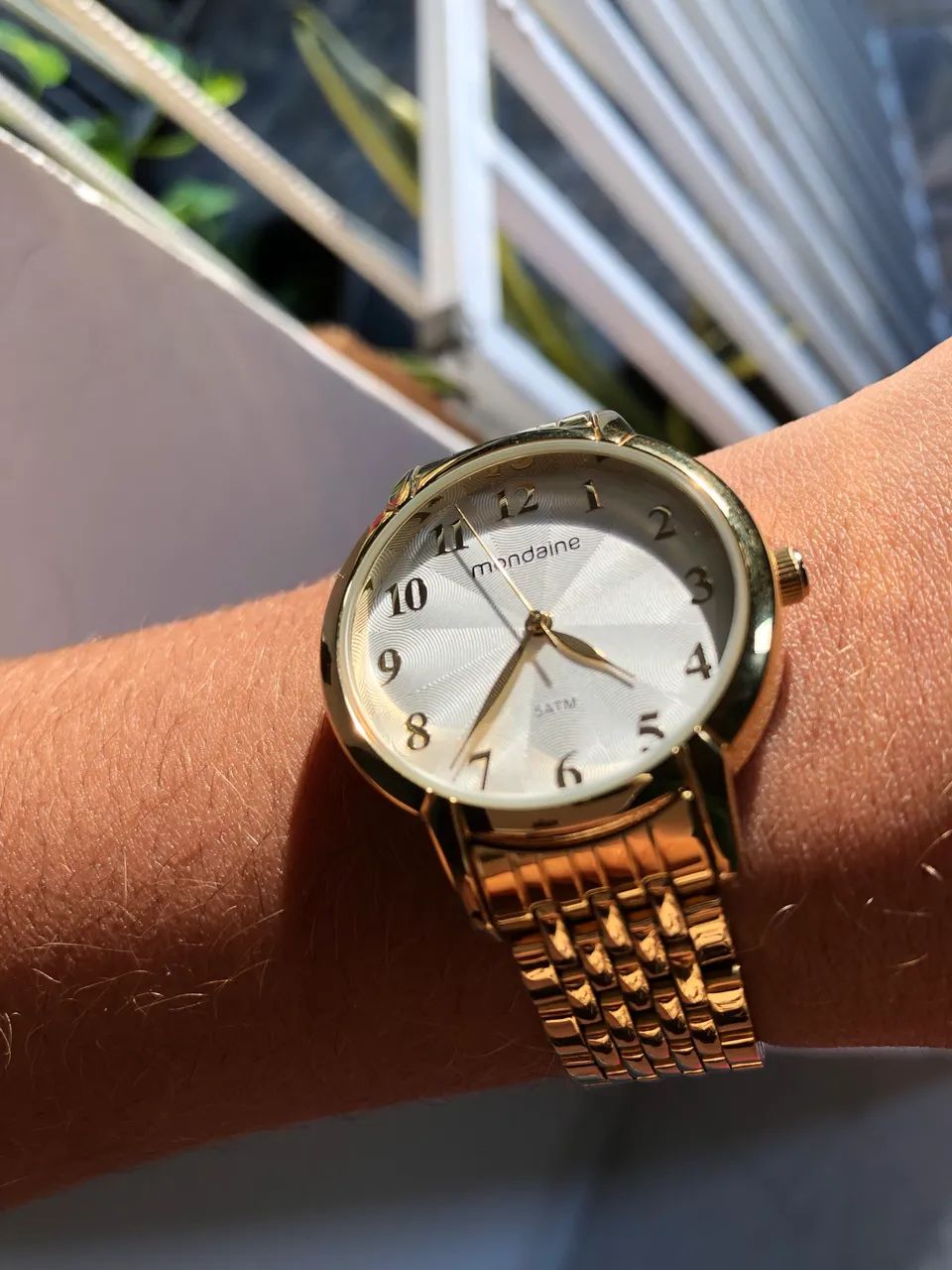 Relógio Dourado Feminino Mondaine - Foto 3