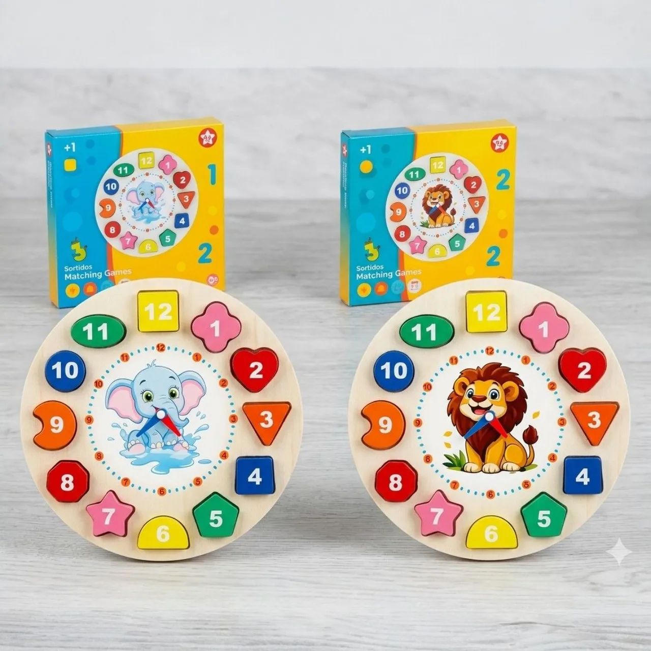 Atacado 10 Caixas de Brinquedo Educativo Relógio De Encaixe