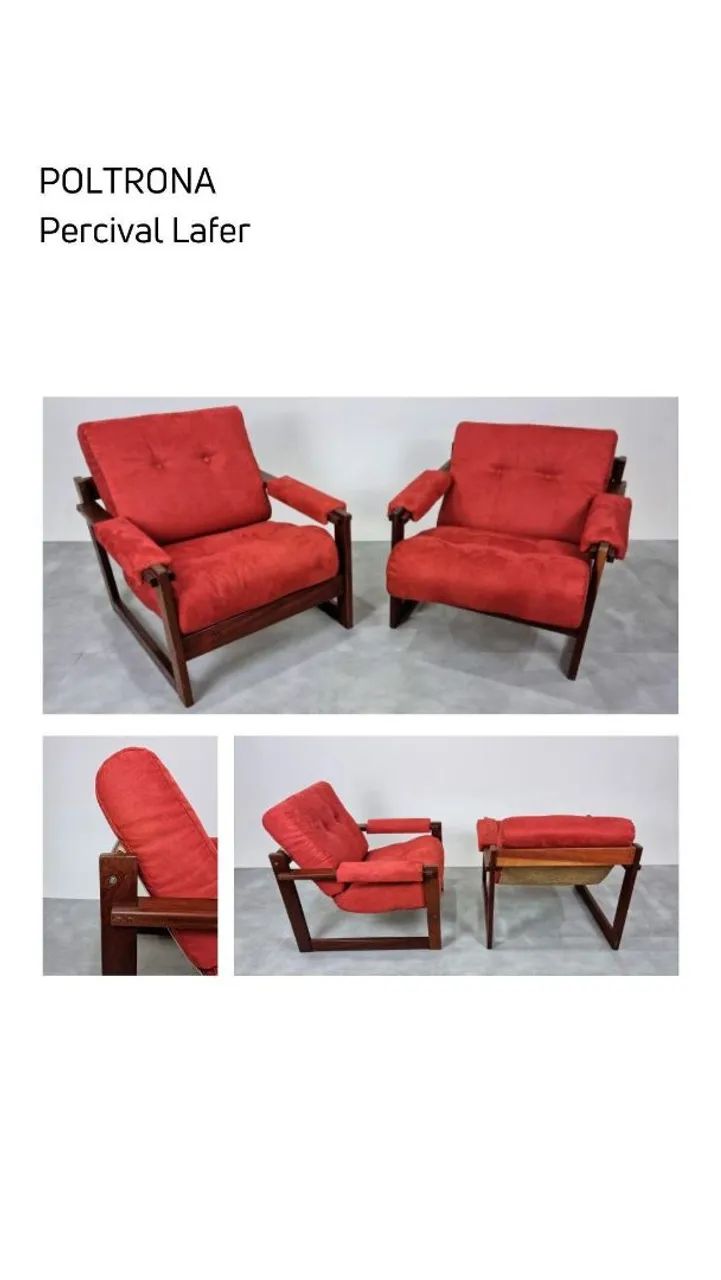 Lindo par de poltronas Percival Lafer 