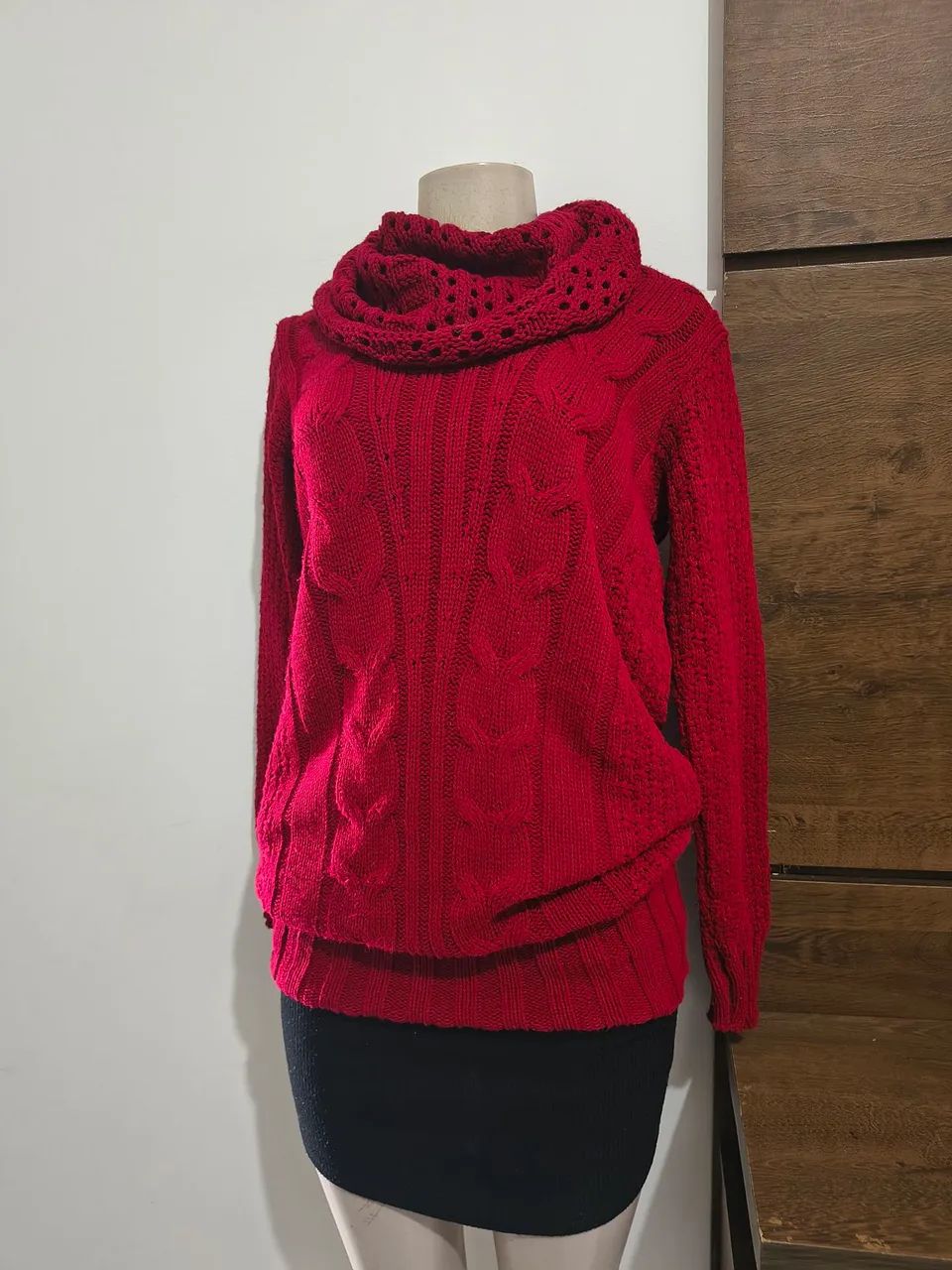 Blusão de tricô feminino