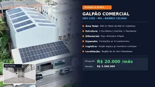 Galpão Comercial 800m² | Aluguel | São Luís - Foto 3