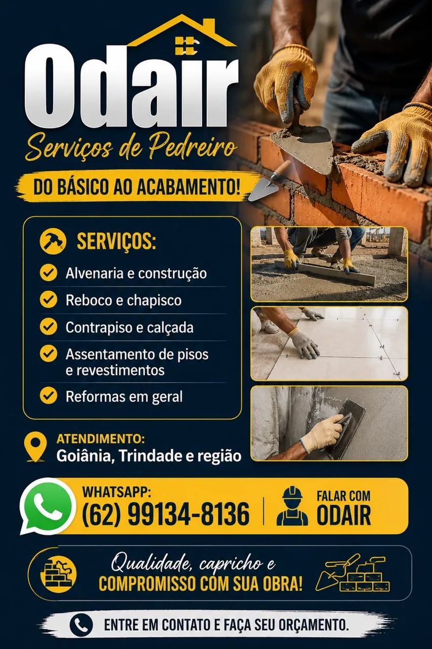 Serviços de pedreiro 