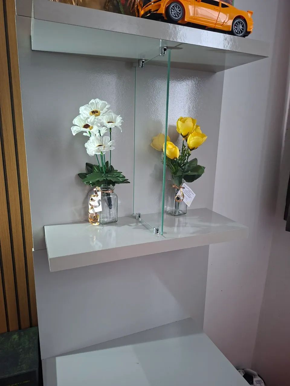 Vendo Estante Home Teather 210m Off White, com led e suporta tv ate 55 polegadas, 870,00 - Foto 4