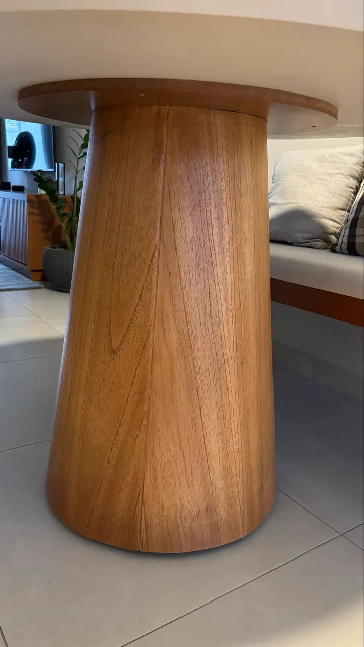 Mesa de Jantar Redonda 110cm | Tampo de Vidro | Base Cone | Moderna - Foto 2