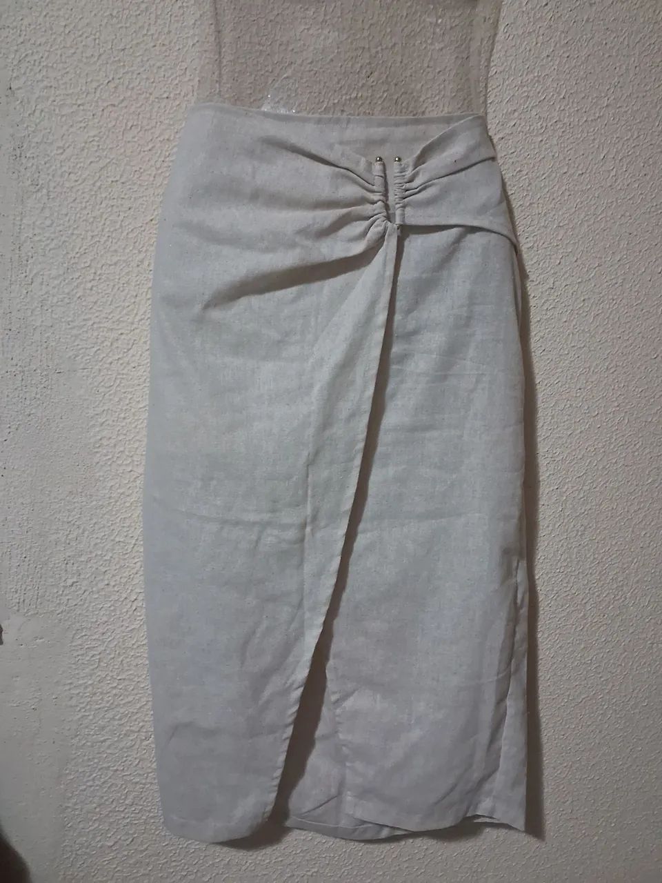 Saia de linho M veste 42 - Foto 4