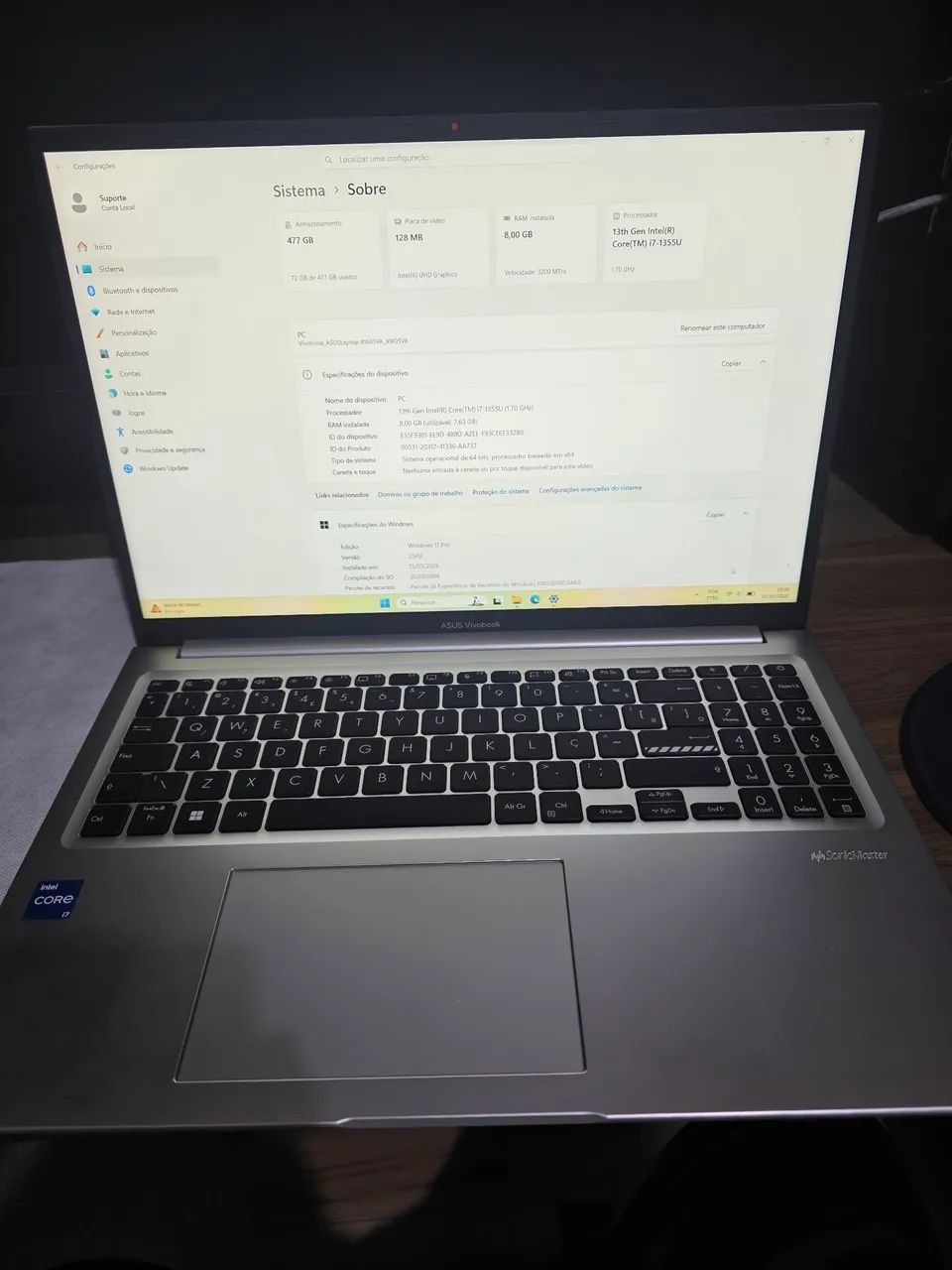 Notebook Asus Vivobook Intel i7 13 geração  - Foto 2