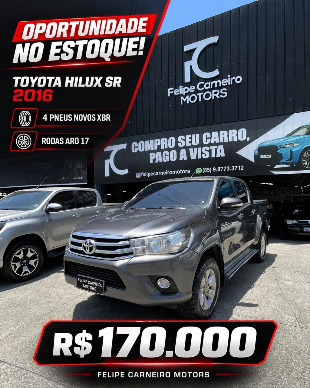 Toyota Hilux CD 4X4 2.8 DIESEL AUT. 2016