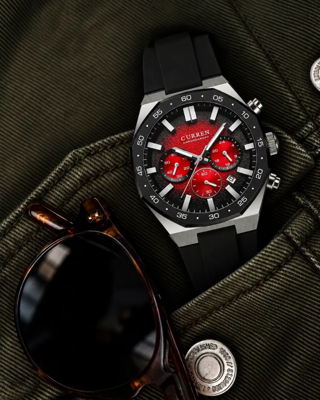RELOGIO MASCULINO CURREN CHRONOGRAPH - Foto 5