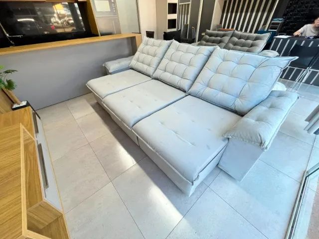 Sofá Retrátil e Reclinável 2,90 m - Novo - 3 Lugares - Foto 3