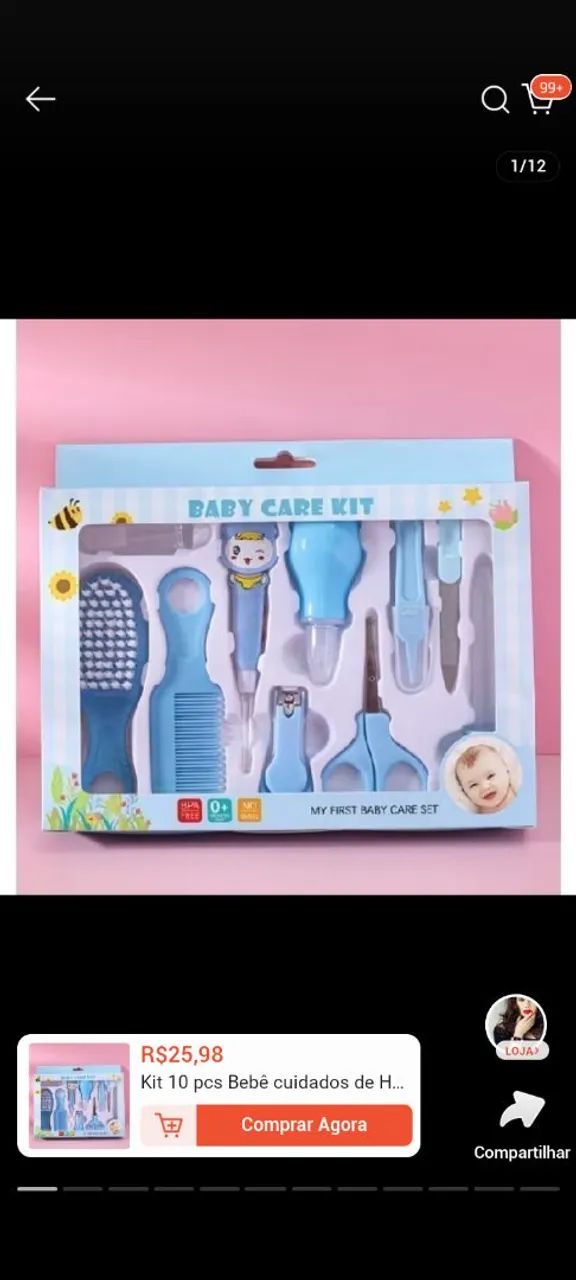 Kit higiene bebê 10 peças  - Foto 2