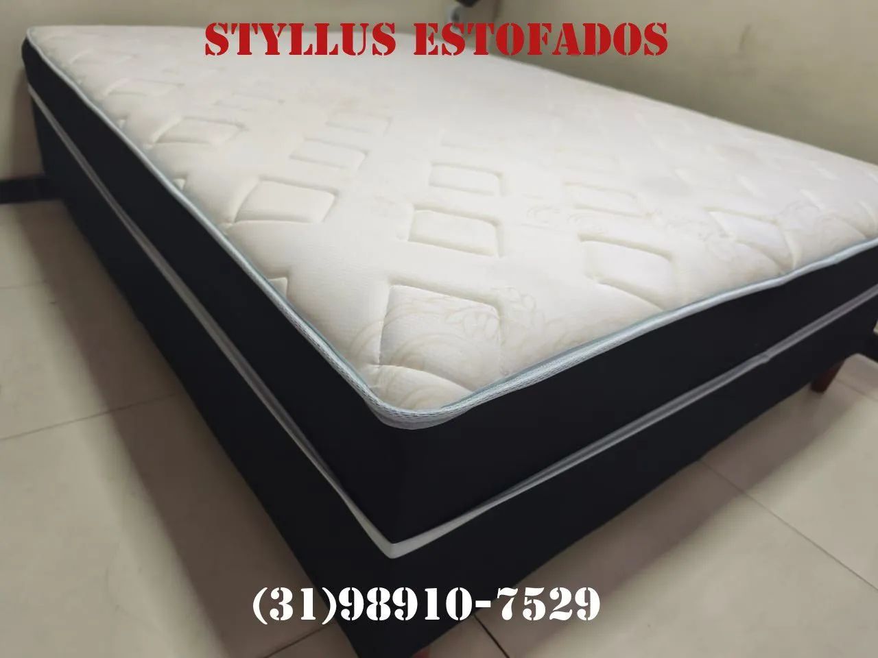 Cama box casal conjugado semi ortopédico 