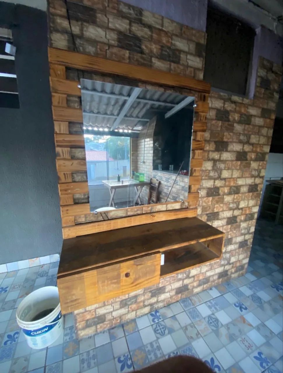 Bancada de barbearia 
