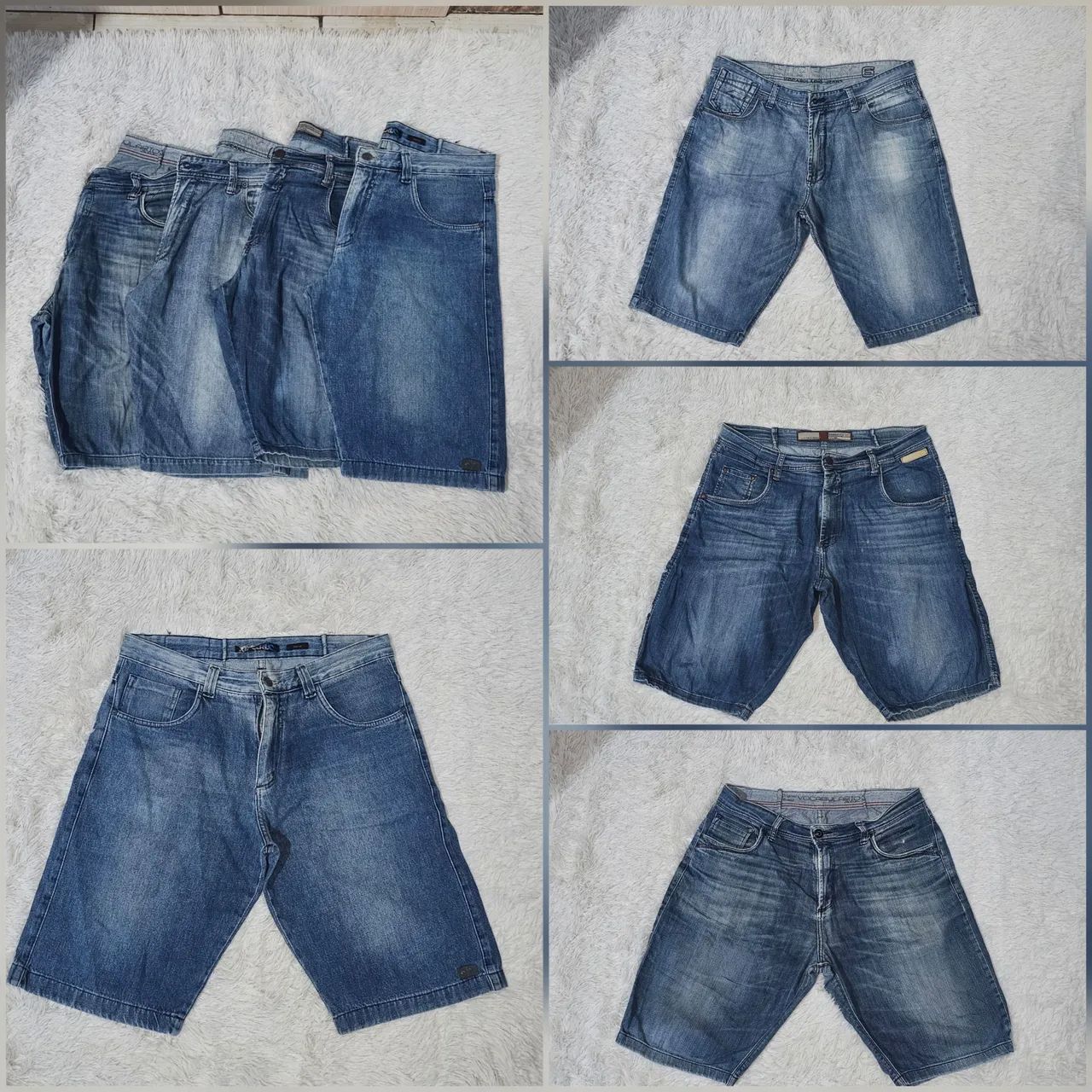 ?Kit 4 Bermudas Jeans Masculina Tamanho 46
