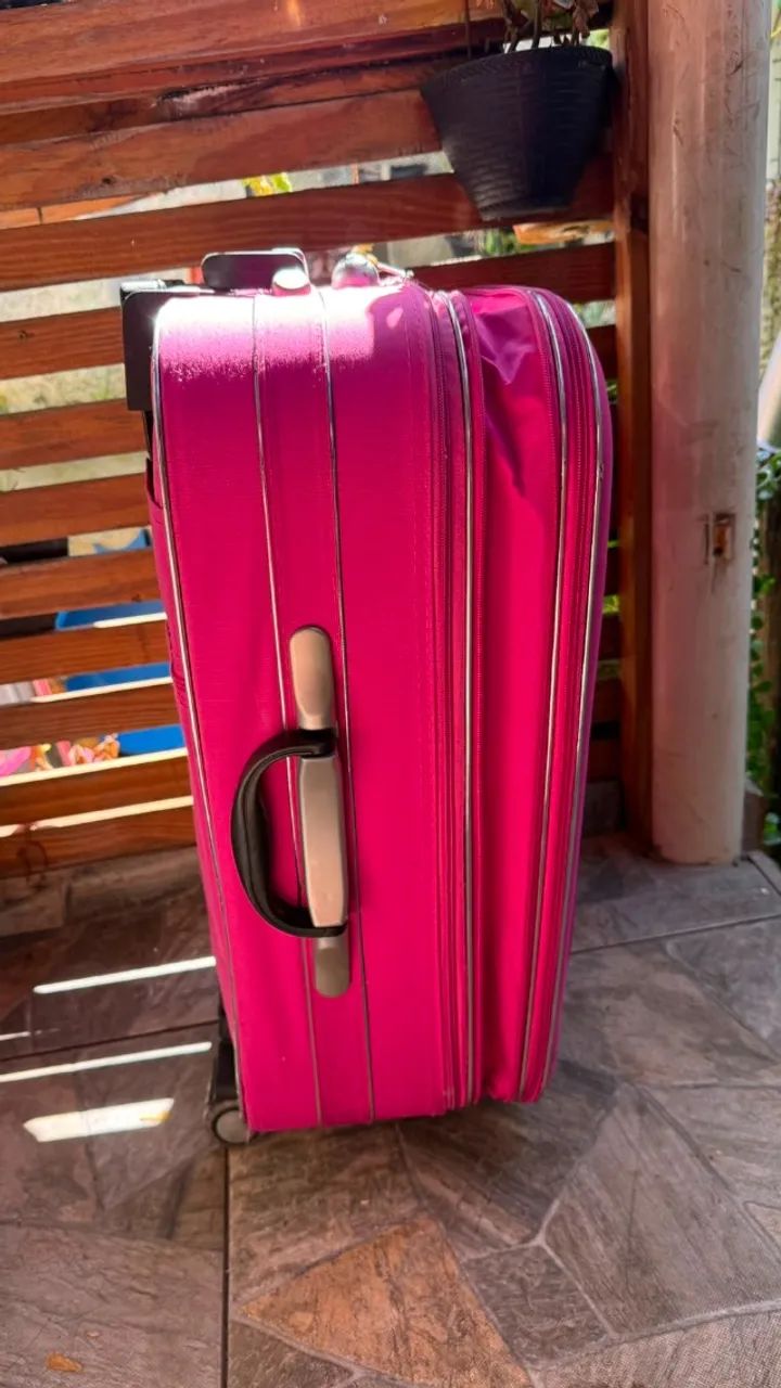 Mala de Viagem Média ORMI Flexível - Rosa - Foto 3