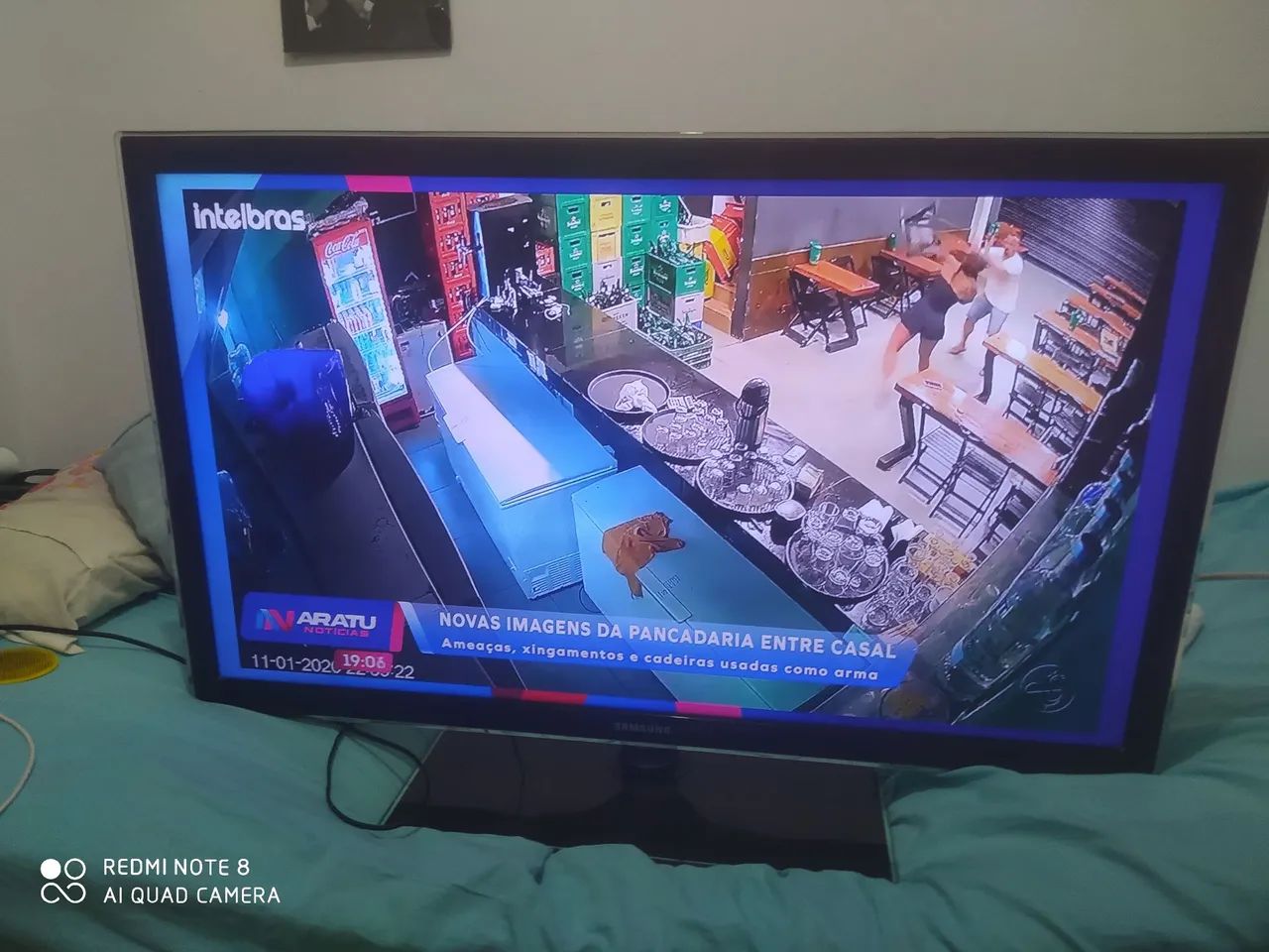 TV SAMSUNG 40PL POLEGADAS NÃO É SMART FUNCIONANDO PERFEITAMENTE RETIRAR EM AMARALINA  - Foto 4
