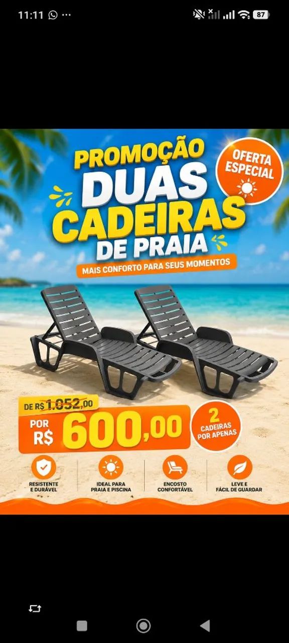 Cadeiras de praia 