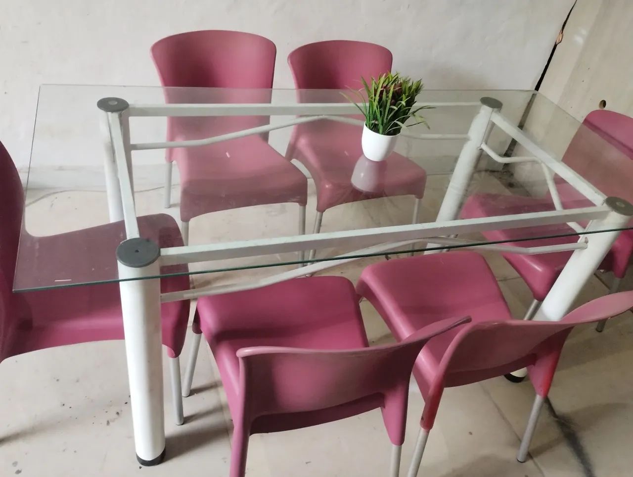 ENTREGO, conjunto de mesa com 6 cadeiras