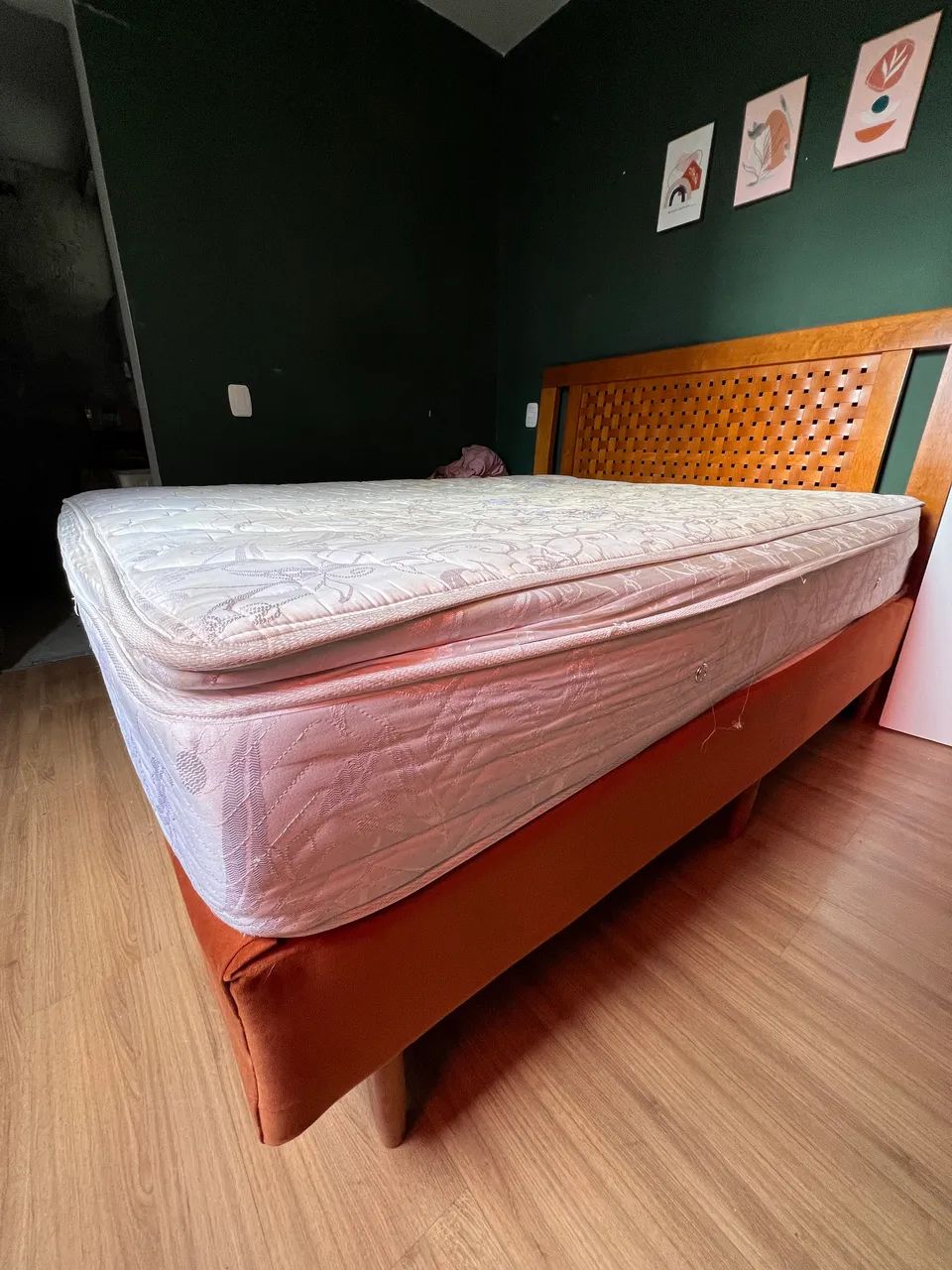 Cama Box Queen Size Bipartida + Colchão - Foto 2