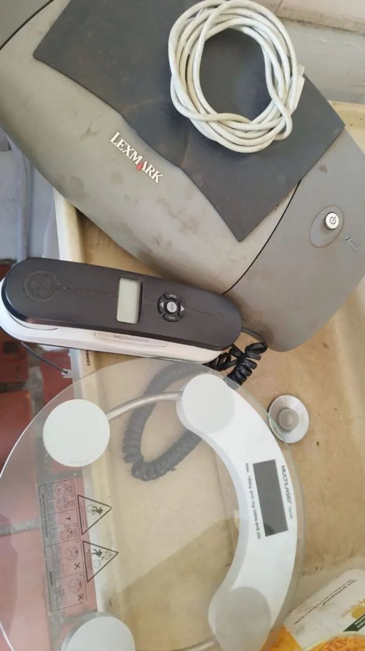 Impressora, telefone e balança 