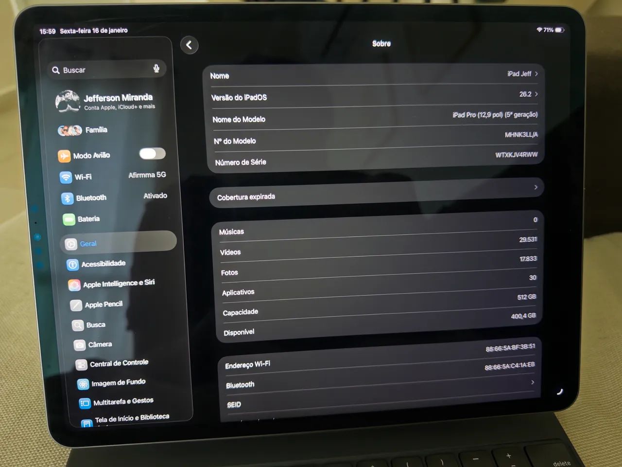 iPad Pro M1 (5 geração) + Apple Magic Keyboard - Foto 4