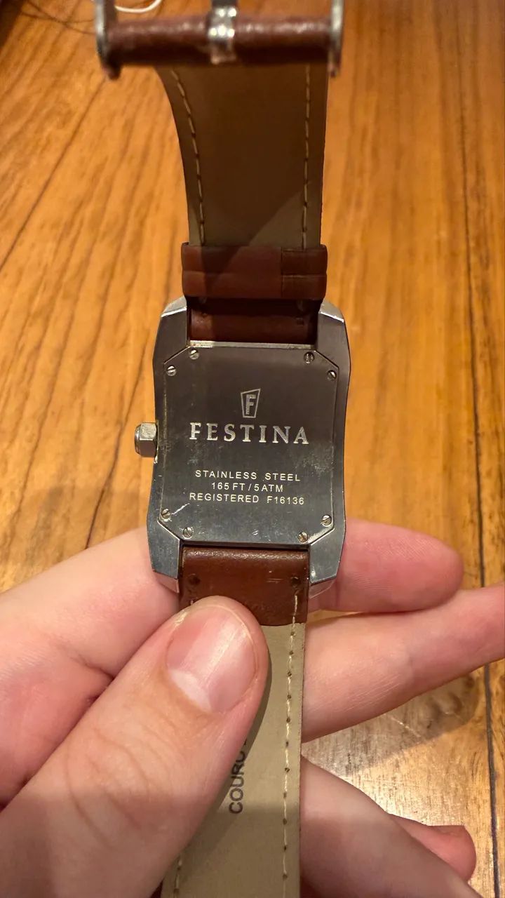 Relógio Festina Retangular Dress Masculino - Foto 3