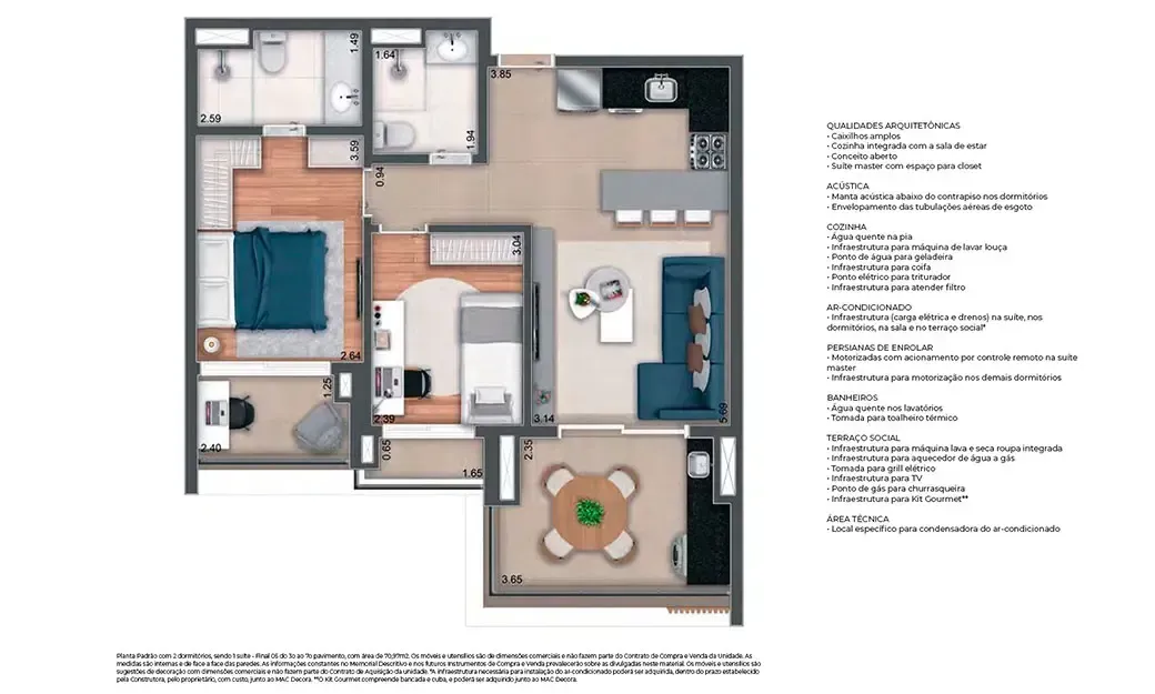 PLANTA 70m²