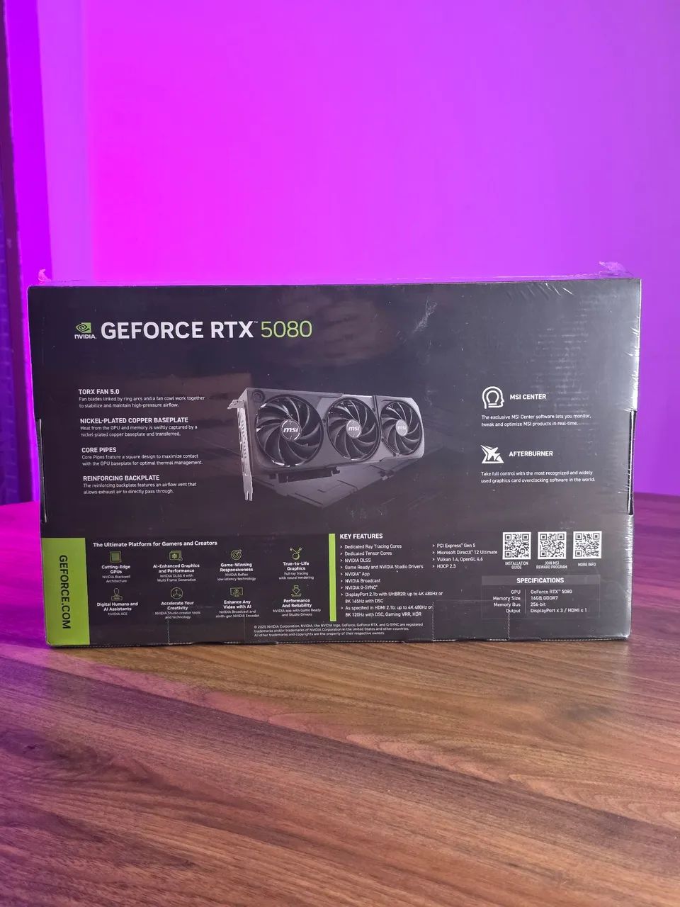RTX 5080 MSI Shadow 3X 16gb (NOVA LACRADA) - Foto 2