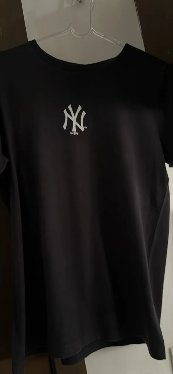 Camiseta New Era New York Yankees NY Preta Tamanho M - Foto 3